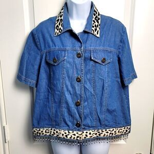 SAG HARBOR Denim Short Sleeve Jacket